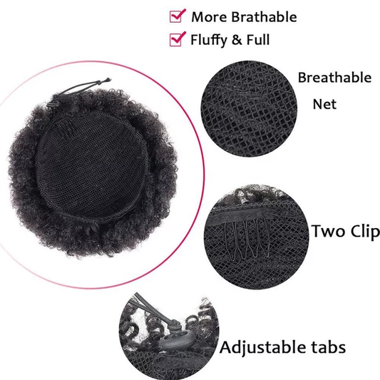 Afro Kinky Puff Drawstring Bun