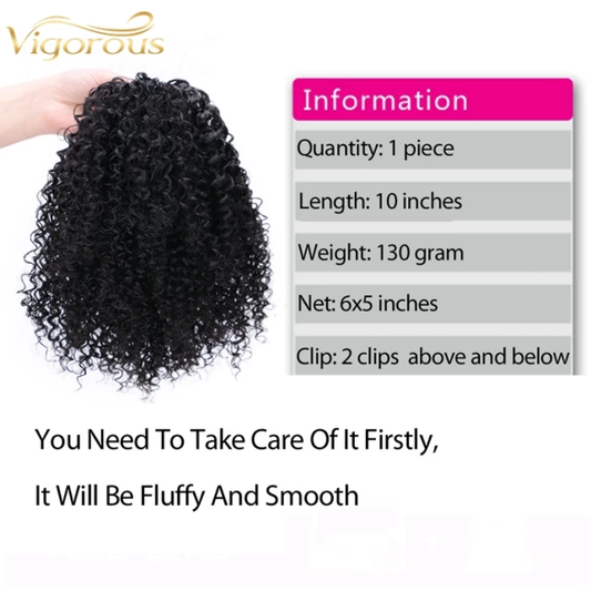 Synthetic Afro Kinky Curly Pony Tail