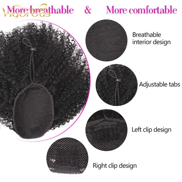 Synthetic Afro Kinky Curly Pony Tail