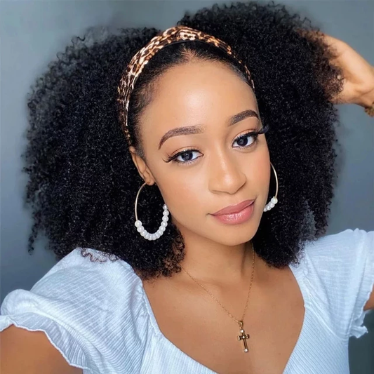 Afro Kinky Virgin Human Headband Unit